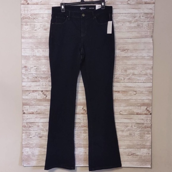 Style & Co Tummy Control Bootleg Jeans 10 Long - Picture 3 of 12
